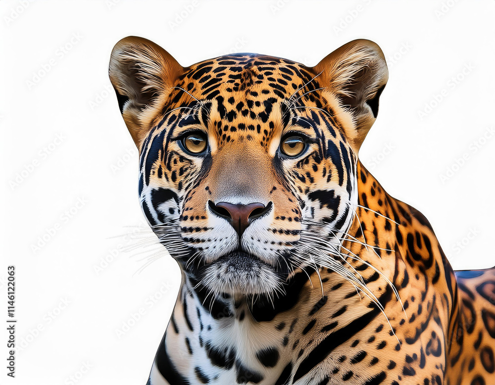 Fototapeta premium jaguar, isolated on a white background