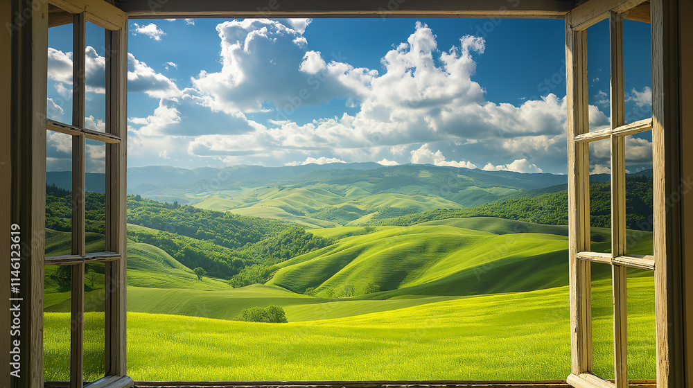 Fototapeta premium Serene Countryside View