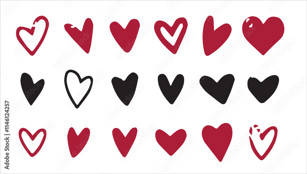 Love heart vector set. love icon valentin days love. illustration set EPS10 Love heart vector set. love icon valentin days love. illustration set EPS10