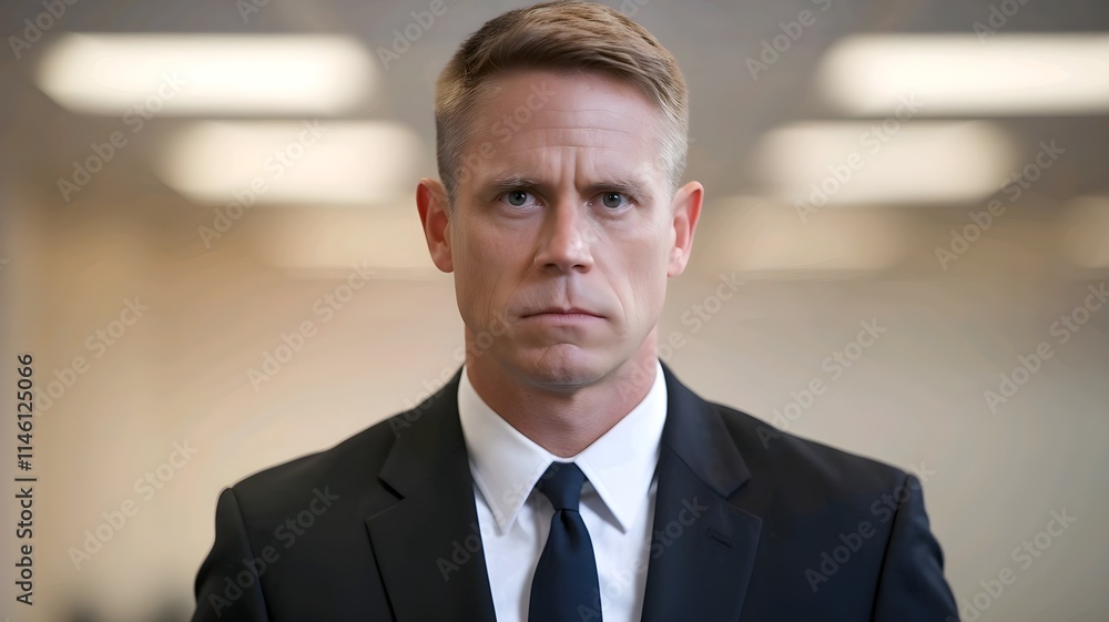 Serious Businessman in Formal Wear, Ready for a Meeting Serious Businessman in Formal Wear, Ready for a Meeting