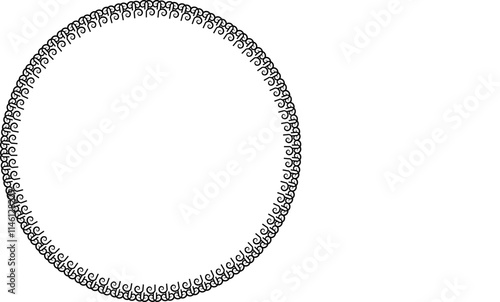 Obraz na płótnie Round frame. Circle Ornamental decorative frame with graphic element
w salonie