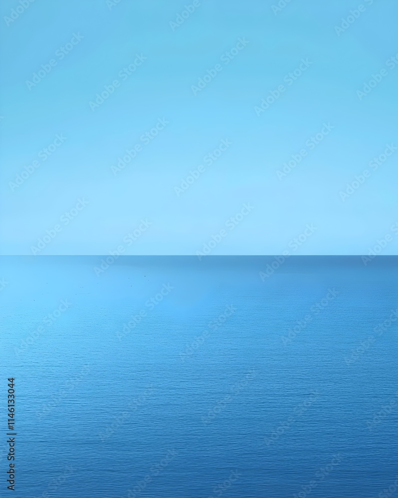 A serene blue seascape at dusk, showcasing a vast expanse of ocean meeting the clear sky. The calming tones evoke a sense of tranquility and peace. A serene blue seascape at dusk, showcasing a vast expanse of ocean meeting the clear sky. The calming tones evoke a sense of tranquility and peace.