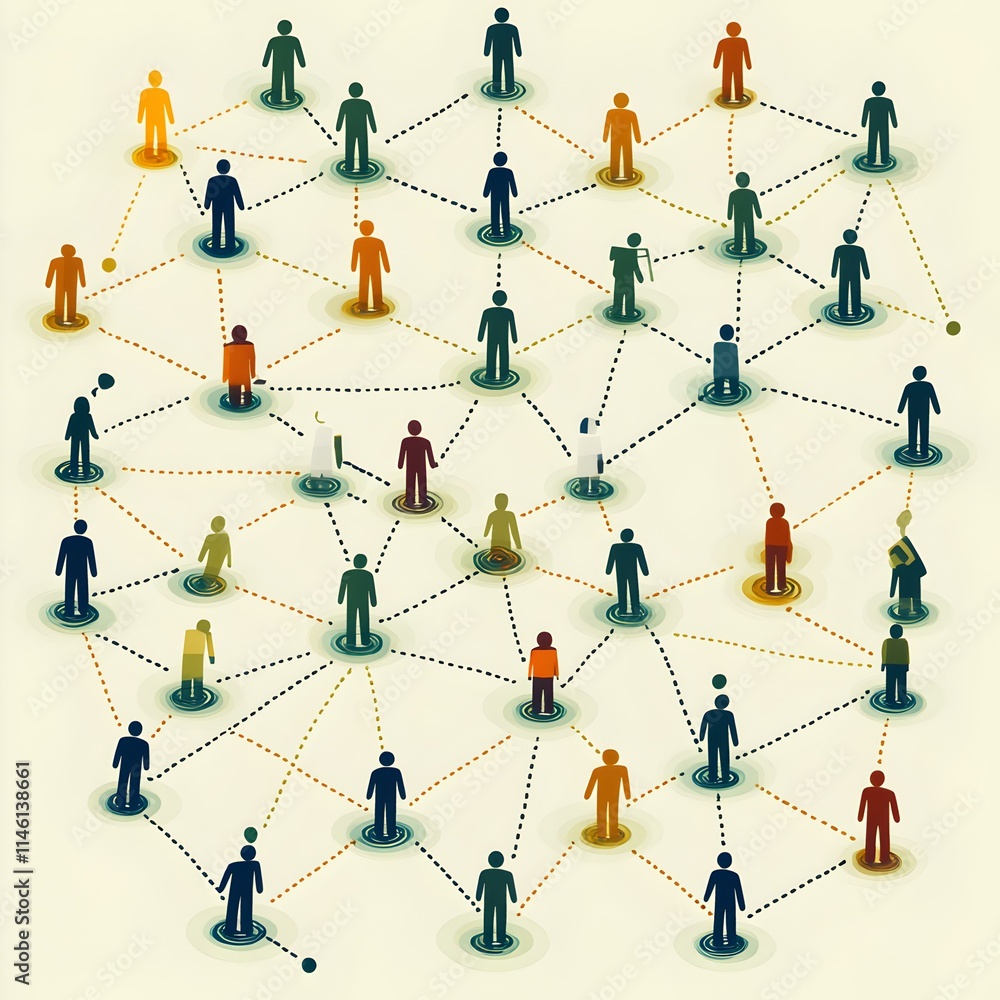 Interconnected Individuals in a Networked Structure Illustrating Unity Interconnected Individuals in a Networked Structure Illustrating Unity