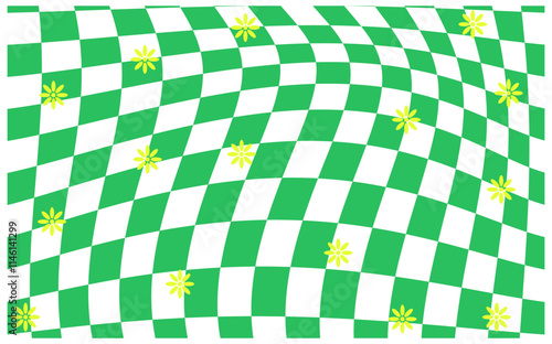 Wavy checkerboard background vector.
Checkerboard  pattern background.