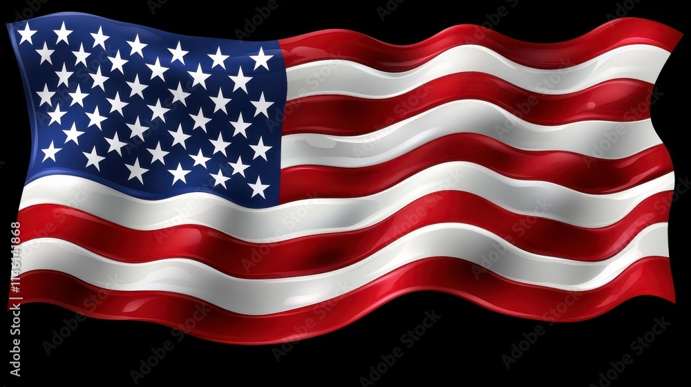 USA flag, stars and stripes, wavy design, patriotic symbol, bold colors, national pride, representation of freedom USA flag, stars and stripes, wavy design, patriotic symbol, bold colors, national pride, representation of freedom