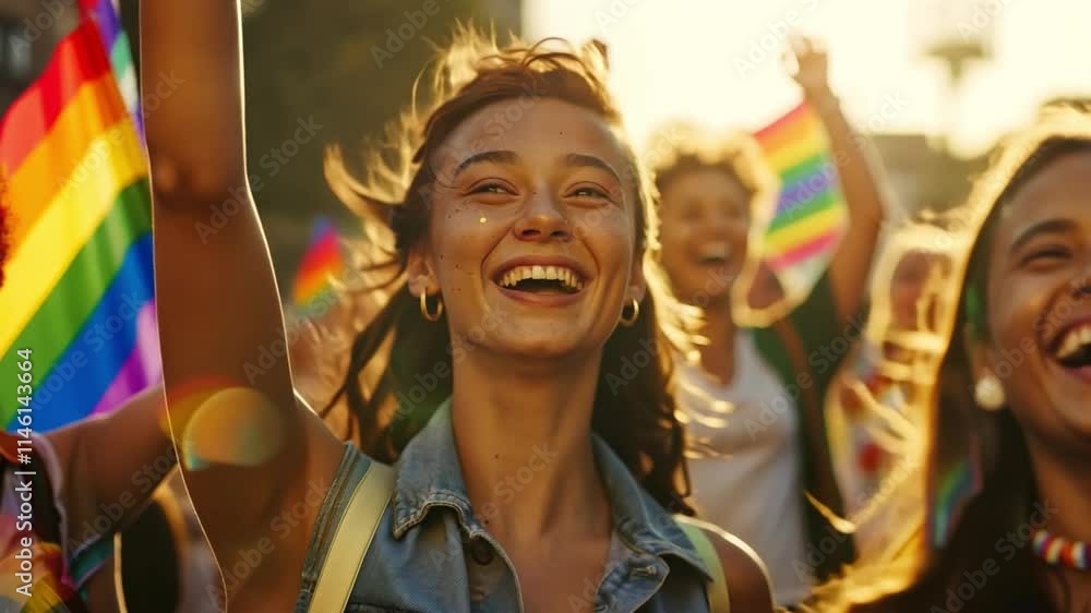 Experience the joy of a Pride parade, filled with colorful flags, laughter, and smiling faces. Embrace love and acceptance in this vibrant celebration. Experience the joy of a Pride parade, filled with colorful flags, laughter, and smiling faces. Embrace love and acceptance in this vibrant celebration.