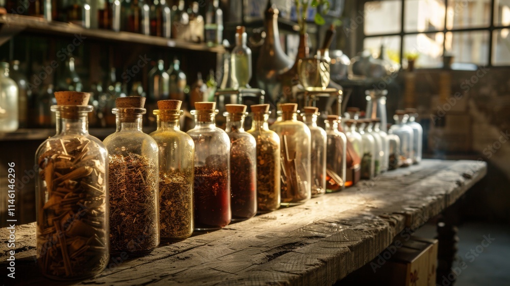 Glass jars of homemade preserves on a rustic wooden table