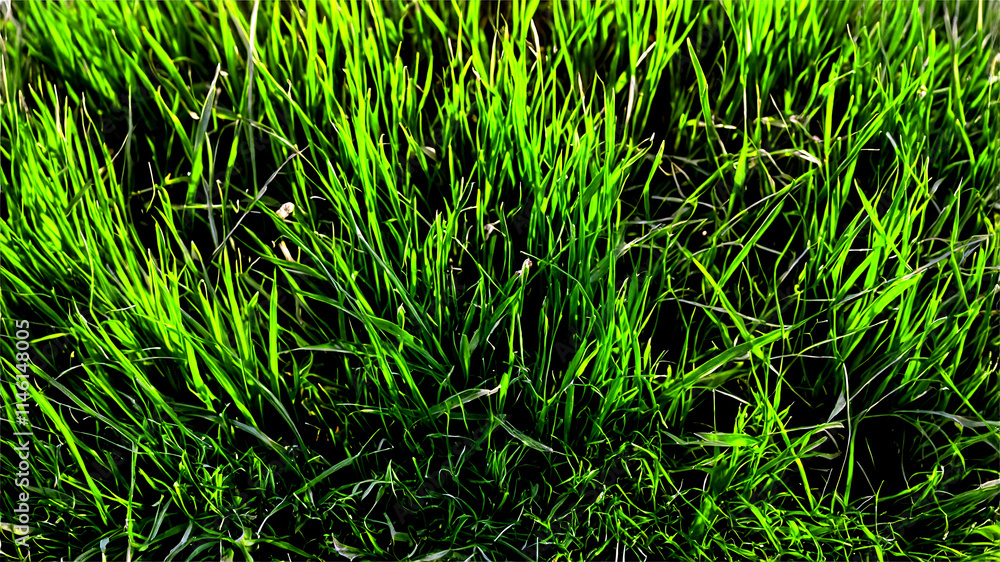 Obraz premium Lush green grass viewed from above showcasing vibrant textures and shades in a natural setting perfect for outdoor activities or landscaping ideas