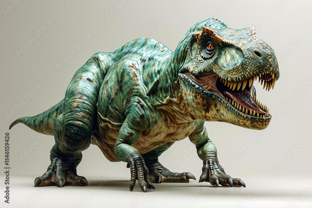 Fototapeta premium Heterodontosaurus Dinosaur realistic Photo Images Real details skin texture