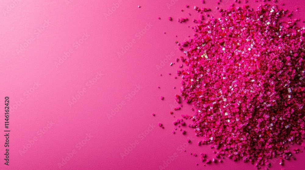 Vibrant Pink Glitter Pile on Bright Pink Background for Creative Projects Vibrant Pink Glitter Pile on Bright Pink Background for Creative Projects