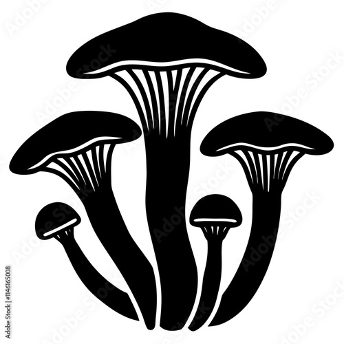 mushroom on black