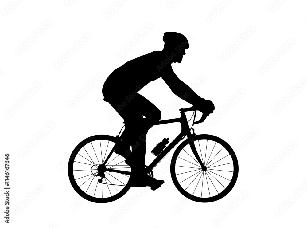 Fototapeta premium racing bike silhouette