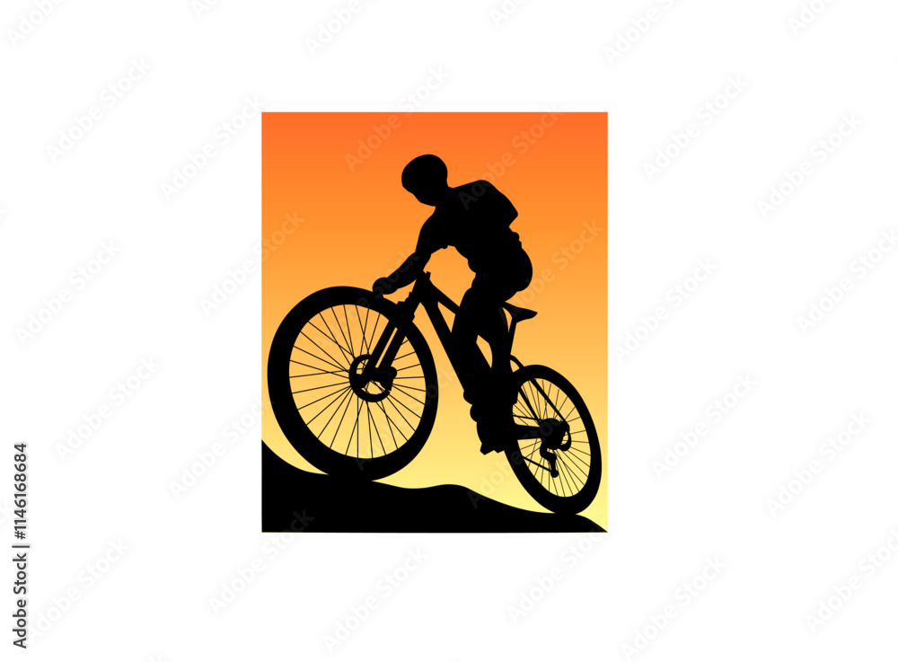 Obraz premium mountain bike high vector