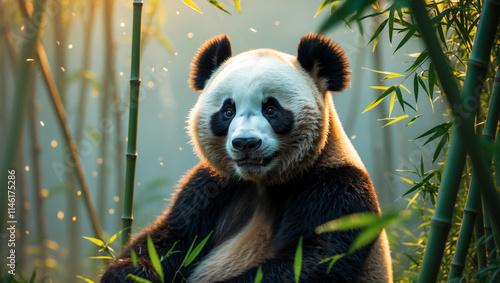 Discover adorable panda images: cute giant pandas, baby pandas playing, and pandas eating bamboo. Perfect for creative projects, presentations, and panda lovers. photo