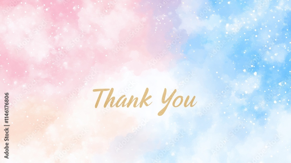 Soft Thank You Greeting with Dreamy Clouds Soft Thank You Greeting with Dreamy Clouds