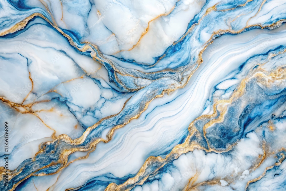 Naklejka premium Wide-Angle White & Blue Marble Backgrounds: Elegant Swirls & Creative Designs
