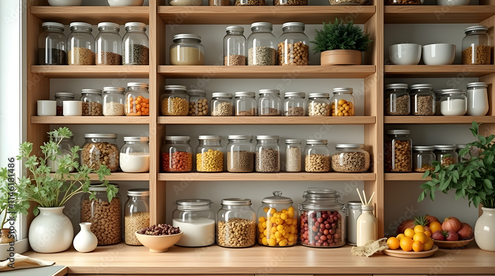 A brightly lit store shelf displays neatly arranged glass bottles filled with colorful liquids, inviting a closer look A brightly lit store shelf displays neatly arranged glass bottles filled with colorful liquids, inviting a closer look