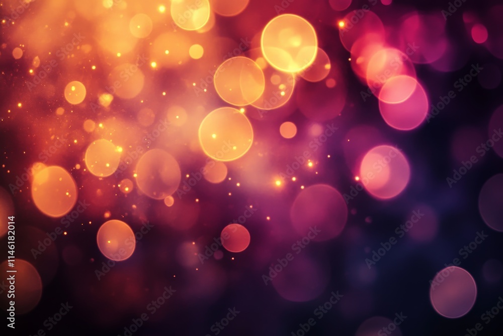Bokeh lights in pink, purple, and golden tones blur into a dreamlike abstract image full of fantasy and wonder, evoking joy and celebration. Bokeh lights in pink, purple, and golden tones blur into a dreamlike abstract image full of fantasy and wonder, evoking joy and celebration.