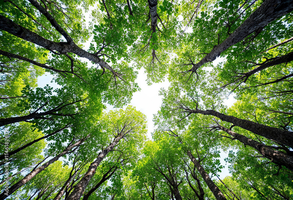 Tropical mangrove forest viewed from the ground, natural climate mitigation, enhancing carbon-neutral ecosystems, sustainability efforts Tropical mangrove forest viewed from the ground, natural climate mitigation, enhancing carbon-neutral ecosystems, sustainability efforts