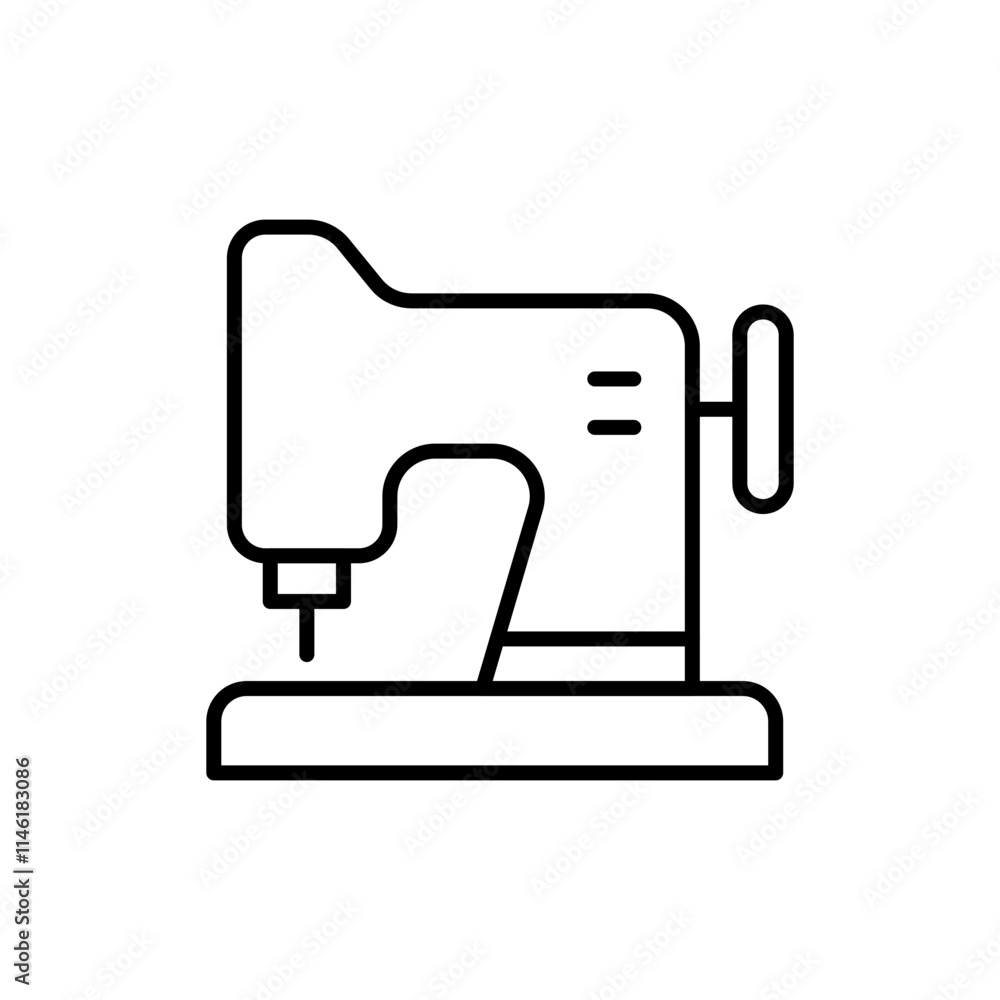 Sewing machine outline icons, minimalist vector illustration ,simple transparent graphic element .Isolated on white background Sewing machine outline icons, minimalist vector illustration ,simple transparent graphic element .Isolated on white background