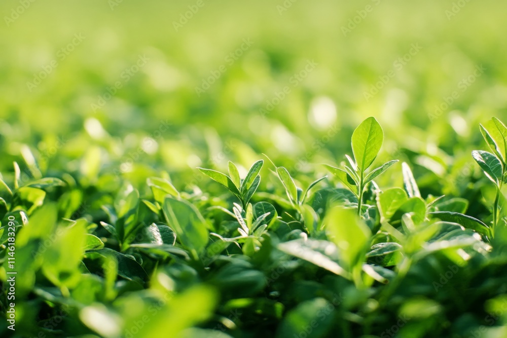 A vast expanse of lush green plants growing under bright sunlight, symbolizing prosperity and natural beauty, with a strong emphasis on environmental harmony. A vast expanse of lush green plants growing under bright sunlight, symbolizing prosperity and natural beauty, with a strong emphasis on environmental harmony.