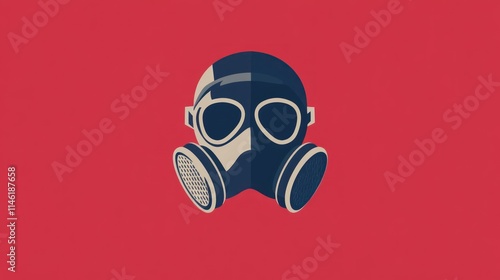 Gas Mask Illustration: Safety, Protection, and Industrial Design photo