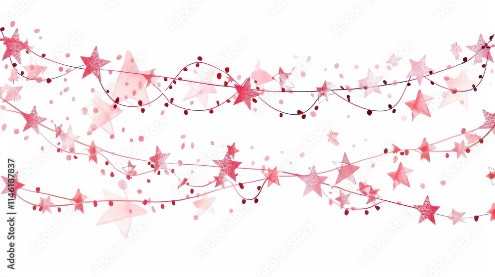 Christmas garlands on white background Christmas garlands on white background