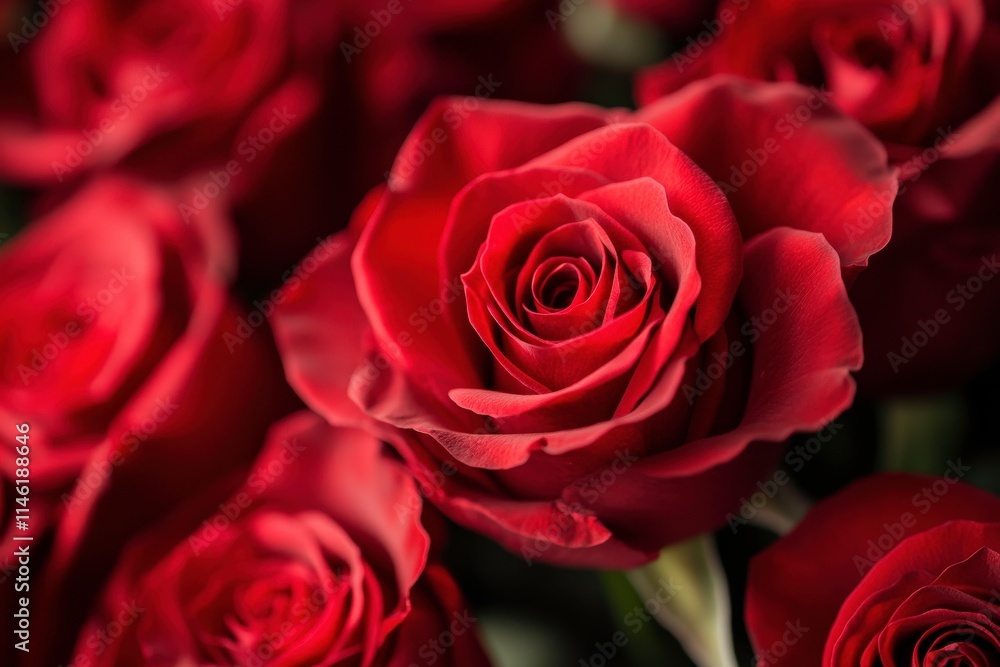 Close-up of Vibrant Red Roses with Lush Green Leaves Showcasing the Intricate Petals and Textures, Perfect for Celebrating Love, Romance, and Natural Beauty Close-up of Vibrant Red Roses with Lush Green Leaves Showcasing the Intricate Petals and Textures, Perfect for Celebrating Love, Romance, and Natural Beauty