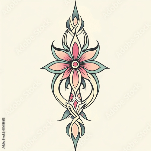 Celtic Tribal tattoo flash illustration photo