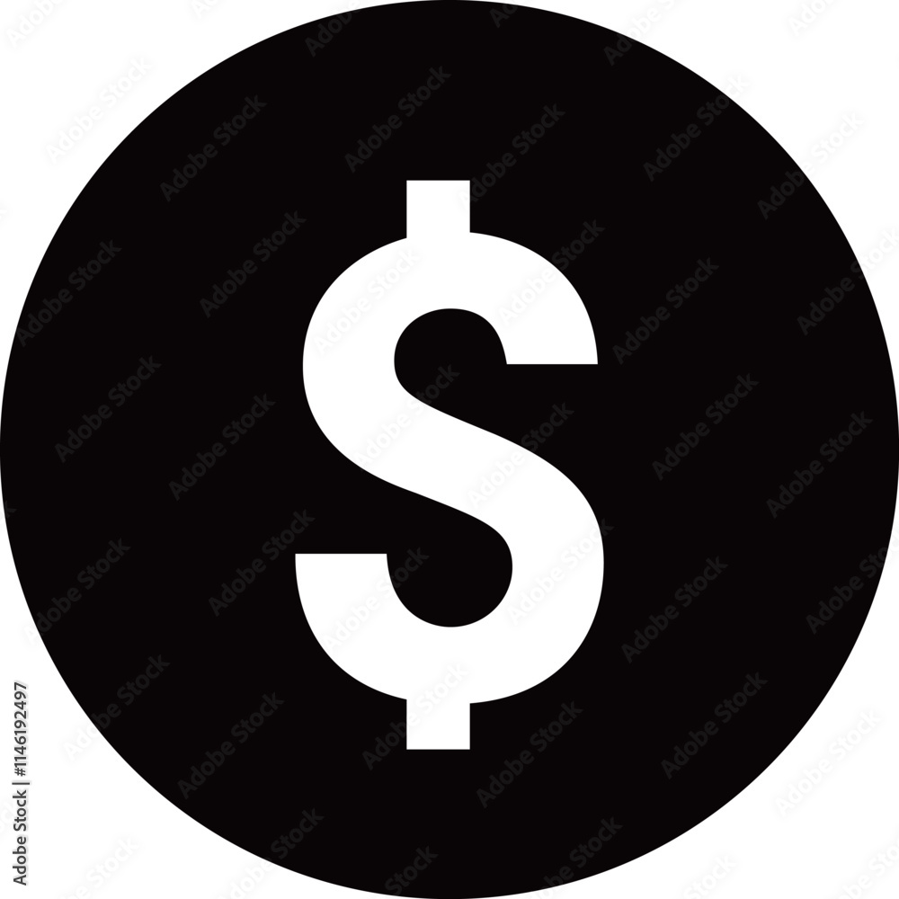 ドル通貨のシンプルアイコン ドル通貨のシンプルアイコン