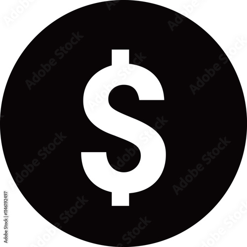 ドル通貨のシンプルアイコン