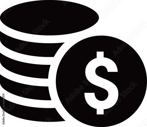 ドル通貨のシンプルアイコン
