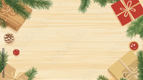 Beautiful christmas background template with copy space for text