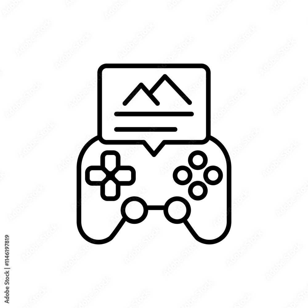 Visual novel outline icons, minimalist vector illustration ,simple transparent graphic element .Isolated on white background Visual novel outline icons, minimalist vector illustration ,simple transparent graphic element .Isolated on white background