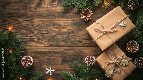 Beautiful christmas background template with copy space for text