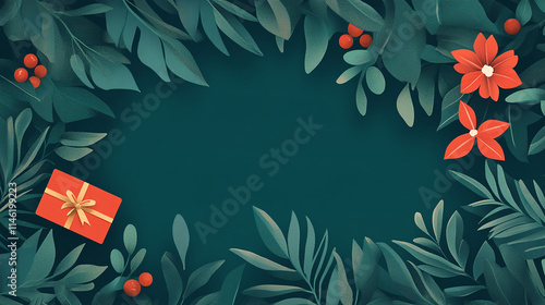 Beautiful christmas background template with copy space for text