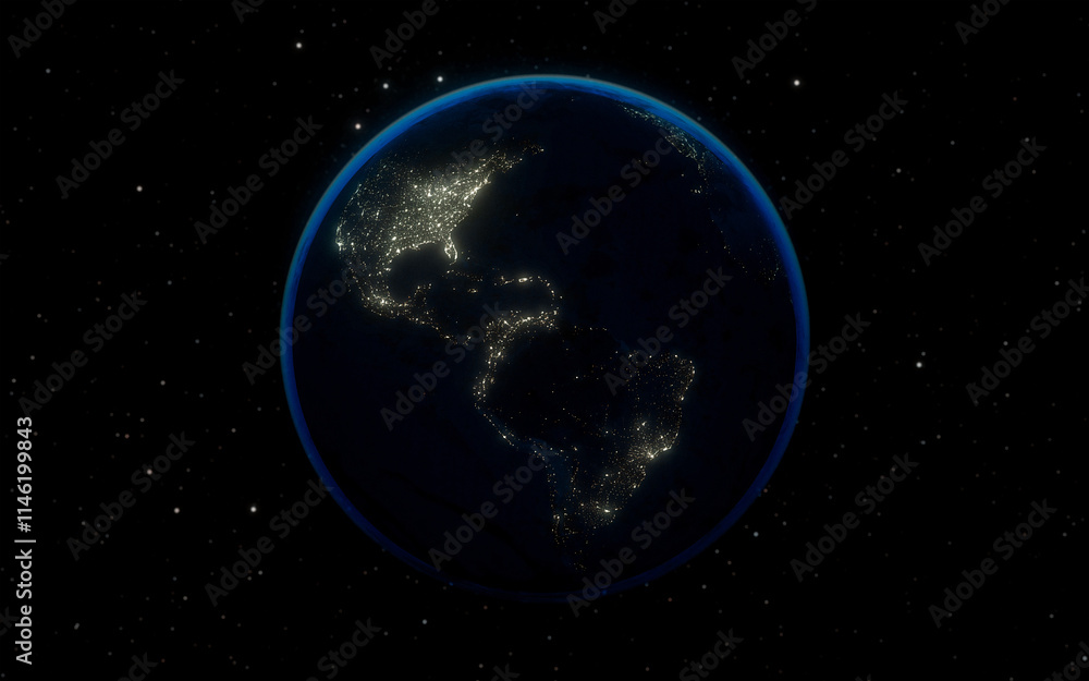 Fototapeta premium Planeta Terra visto do espaço