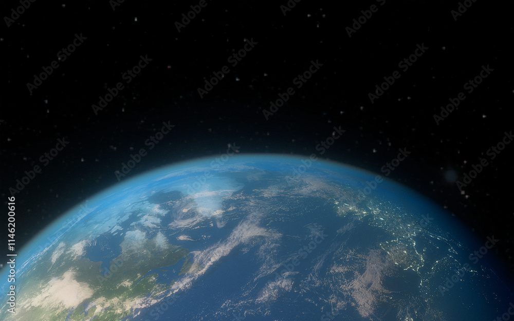 Obraz premium Planeta Terra visto do espaço