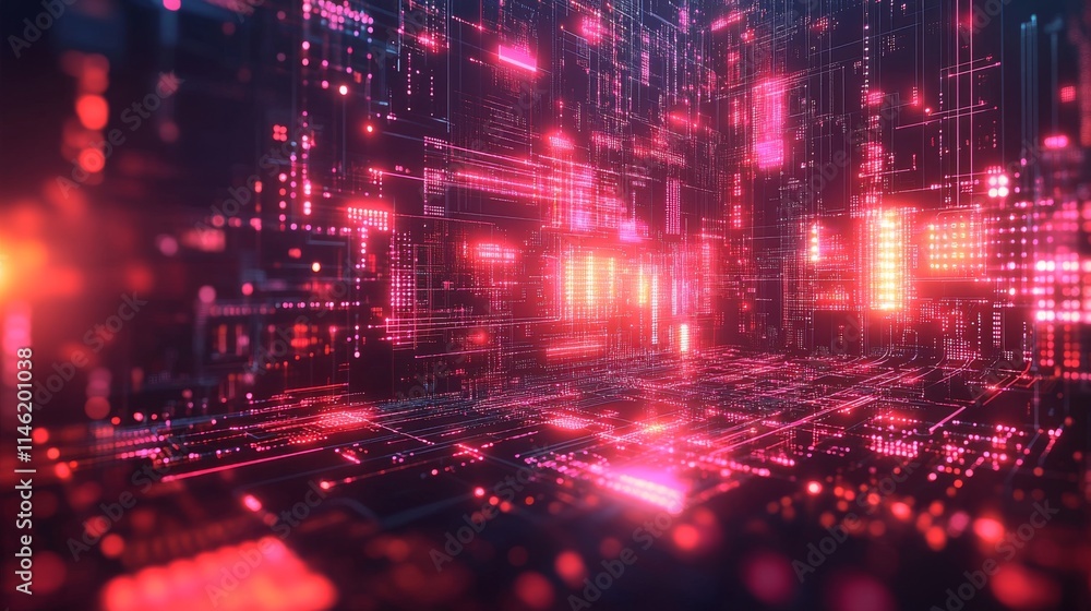 Intricate Geometric Shapes and Circuitry in a Complex Network Design Intricate Geometric Shapes and Circuitry in a Complex Network Design