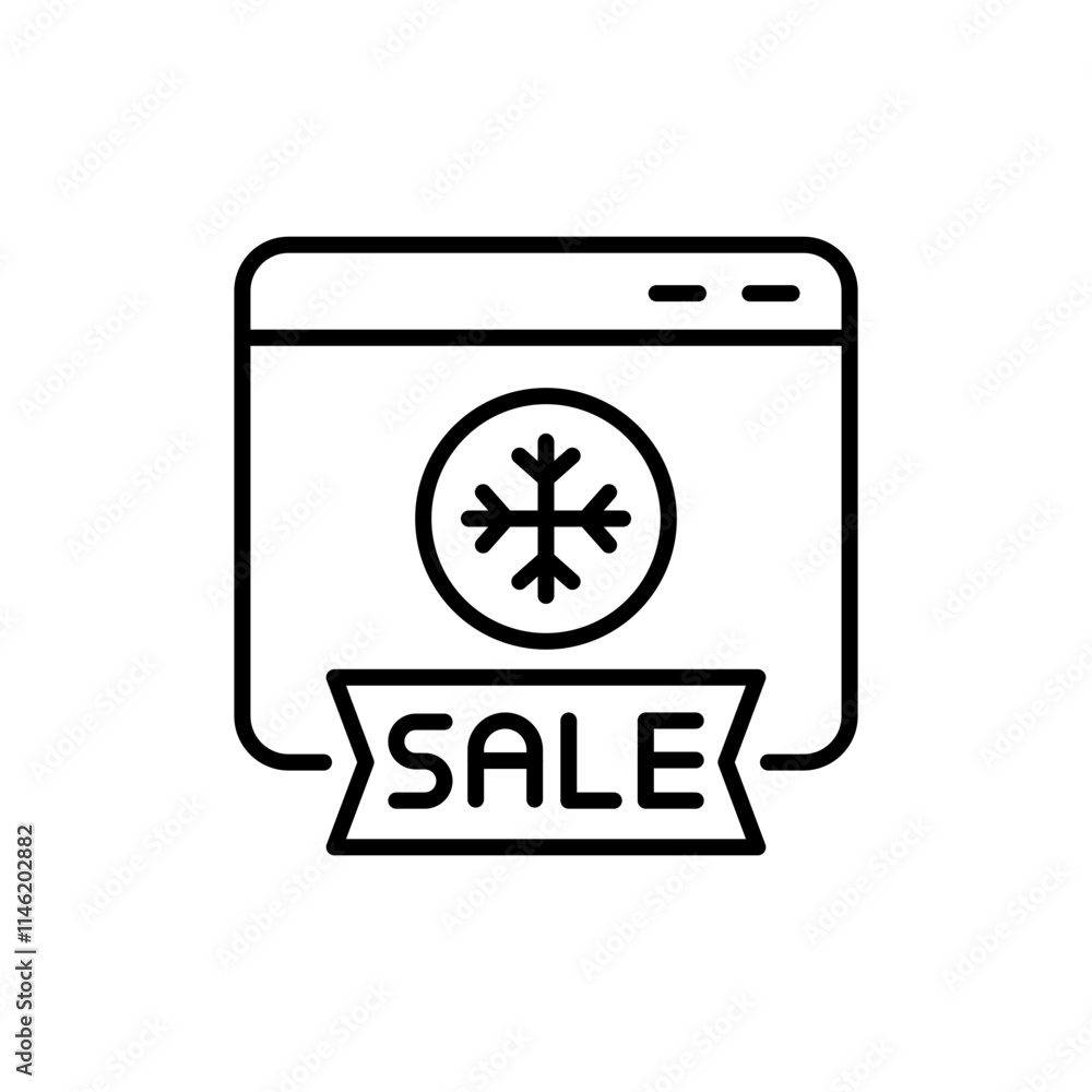 Winter sale outline icons, minimalist vector illustration ,simple transparent graphic element .Isolated on white background Winter sale outline icons, minimalist vector illustration ,simple transparent graphic element .Isolated on white background