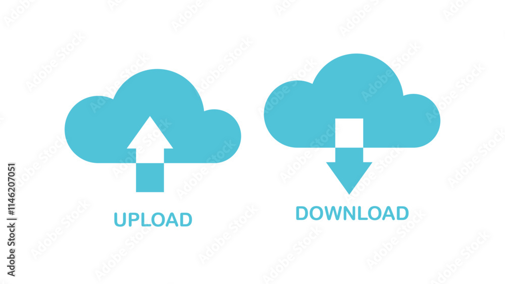 cloud computing upload and download concept cloud computing upload and download concept