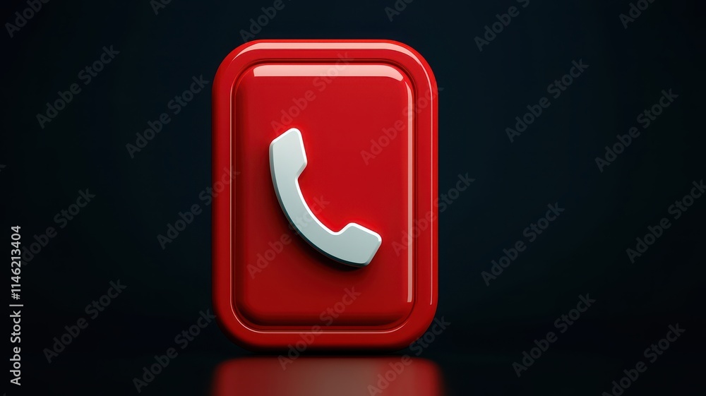 Red Phone Icon Contact Us Support App Website Mobile Red Phone Icon Contact Us Support App Website Mobile