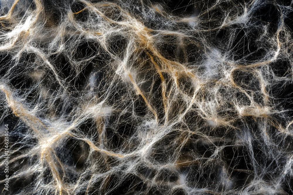Intricate spider web pattern illuminated by sunlight reveals delicate threads and textures in nature's artistry Intricate spider web pattern illuminated by sunlight reveals delicate threads and textures in nature's artistry