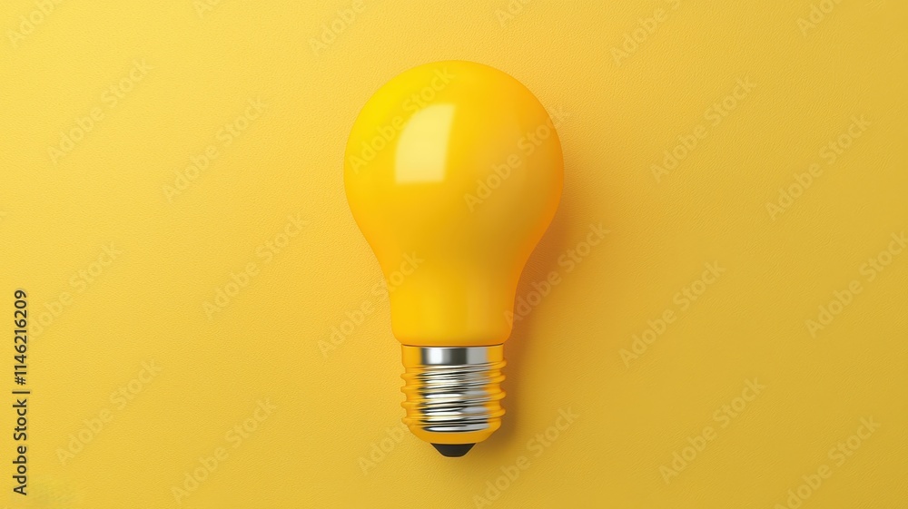 Yellow Light Bulb Idea Innovation Creativity Concept Yellow Light Bulb Idea Innovation Creativity Concept