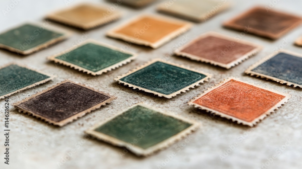 Fototapeta premium Vintage Postage Stamps Collection