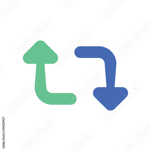 Retweet icon. Simple style Social media theme company poster background symbol. Retweet brand logo design element. Retweet t-shirt printing. Vector for sticker.