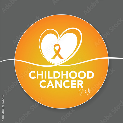 International Childhood Cancer day (ICCD) is observed every year on February 15, to raise awareness, and to express support for children and adolescents with cancer. Vector illustration
