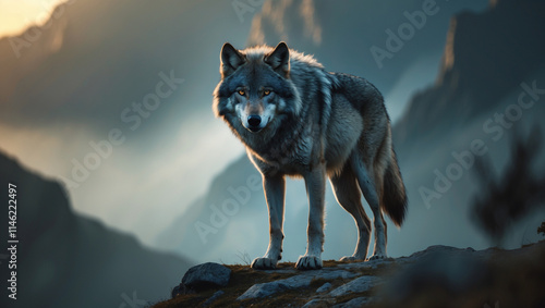 Explore stunning wolf images and art: from majestic howling wolves to lone wolf portraits. Perfect for nature lovers, presentations, and creative designs. photo