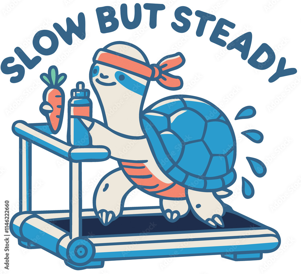 Fototapeta premium A humorous turtle design, perfect for t-shirt prints.