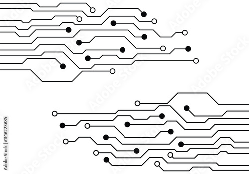 Circuit Board Technology Background Vector. 